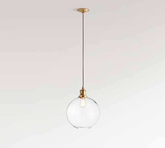 Glass Globe Cord Pendant (9"-13")