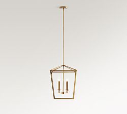 Open Box: Remington Iron Lantern Pendant (24") - Tumbled Brass 
