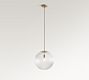 Cooper Ribbed Glass Globe Pendant (16")