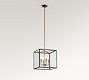 Manor Outdoor Glass &amp; Iron Square Pendant (14"-20")