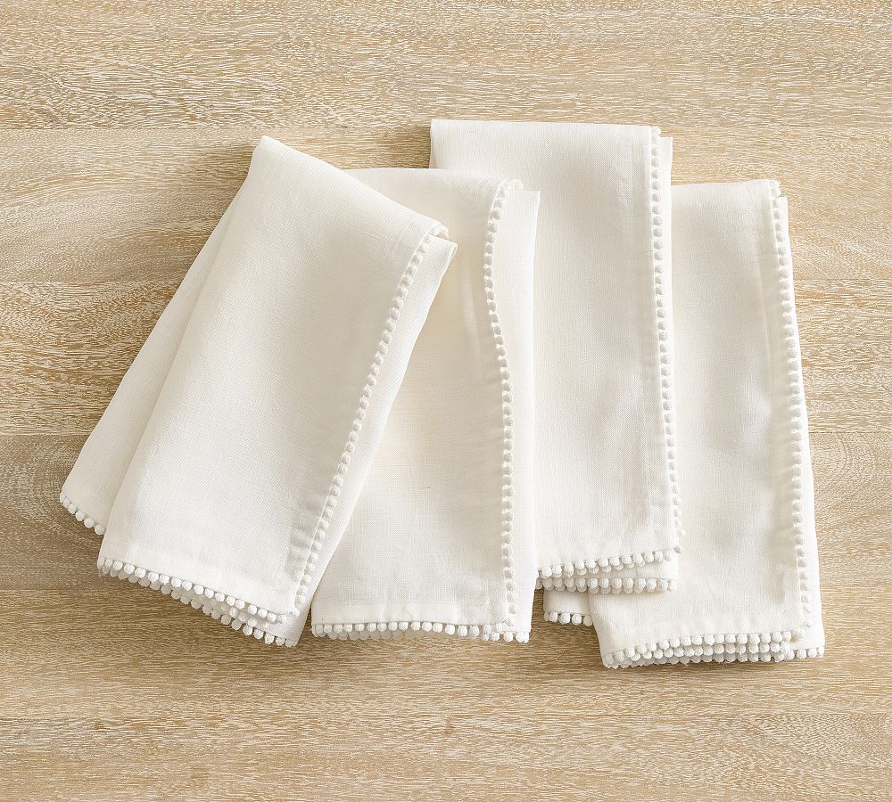 Monique Lhuillier Signature Napkins - Set of 4 - Set of 4 - Ivory