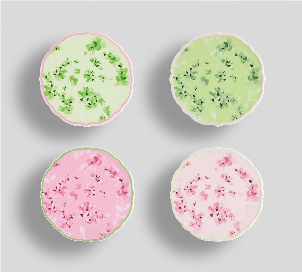 Monique Lhuillier Garden Trellis Coasters - Mixed Set of 4 - Mixed Set of 4 - Multi