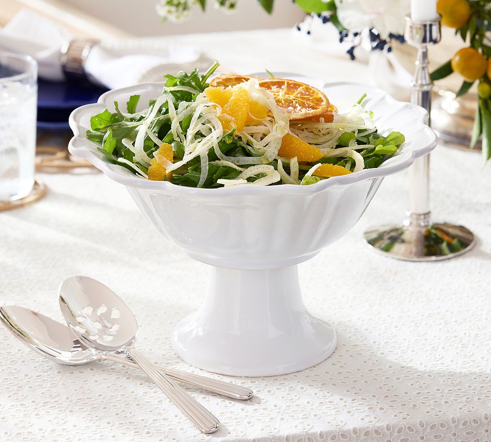 Monique Lhuillier Juliana Scalloped Footed Serving Bowl