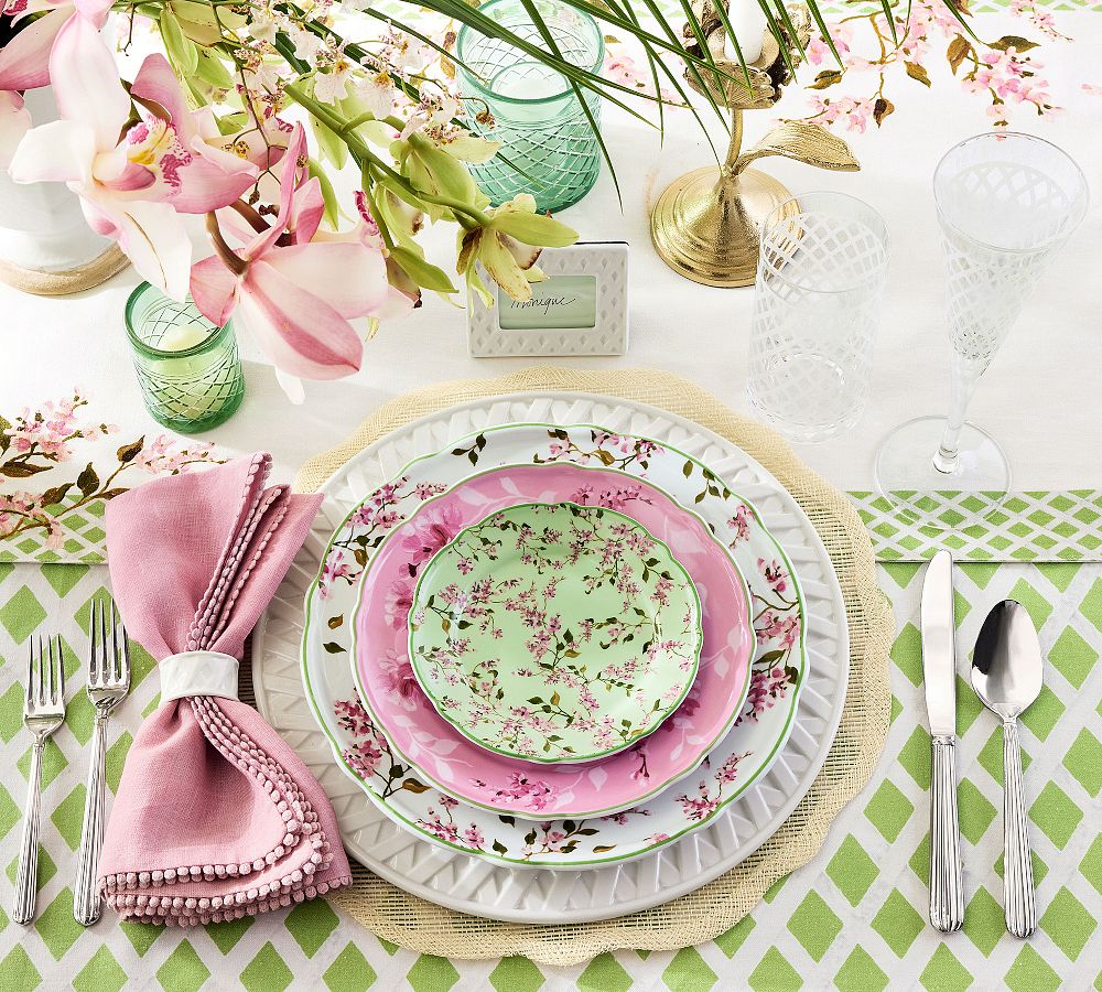 Monique Lhuillier Garden Trellis Appetizer Plates - Set of 4