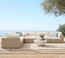 Kostas Wicker 6-Piece Outdoor Sectional (172")