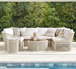 Lakewood Rope Round Outdoor Side Table (18")