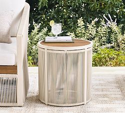 Lakewood Rope Round Outdoor Side Table (18")