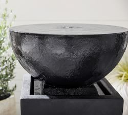 Tall Black Pedestal Fountain