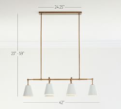 Elijah Metal Linear Chandelier (42")