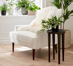 Jamie Round Metal Accent Table (12")