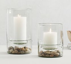 Recycled Glass Display Hurricane Candle Holder