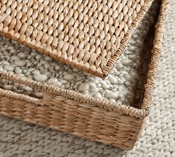 Savannah Handwoven Seagrass Lidded Underbed Basket