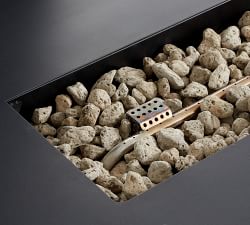 Indio Metal Rectangular Fire Pit Table (50")