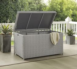 Jammie Outdoor Wicker Pool Storage Bin