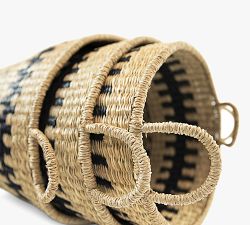 Seagrass Zig Zag Woven Baskets - Set of 3