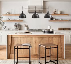 Metal Bell Linear Chandelier (43")