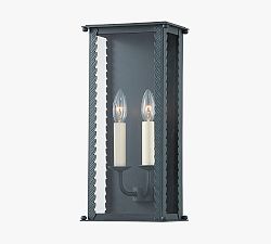 Zayd Outdoor Metal 2-Light Sconce (17")