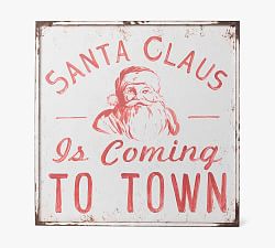 Santa Claus Is Coming To Town Vintage Wall Art