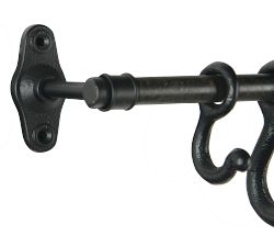 Wall Mounted Metal Bar with Hooks, 48"