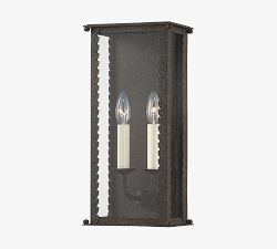 Zayd Outdoor Metal 2-Light Sconce (17")