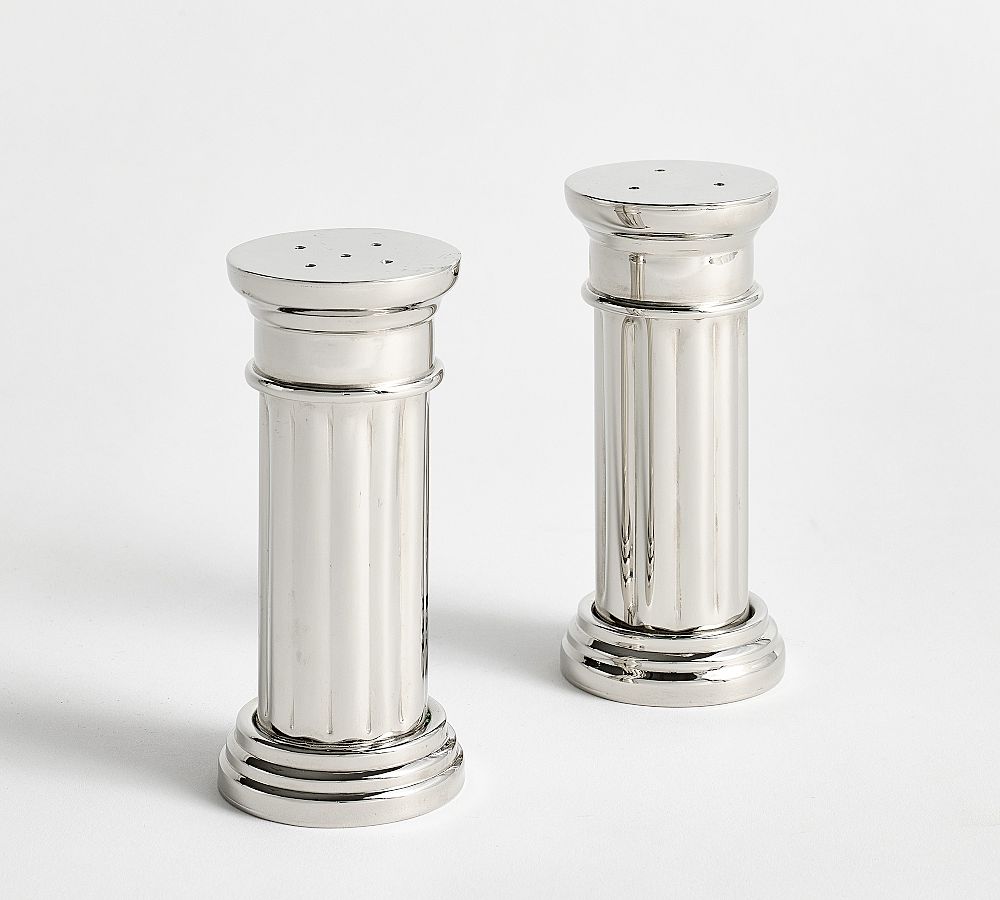 Monique Lhuillier Rivoli Salt & Pepper Shakers - Set of 2 - Set of 2 - Polished Nickel