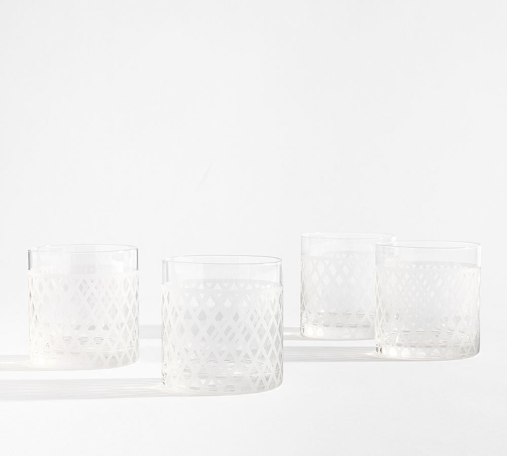 Monique Lhuillier Trelliage Cocktail Glasses - Set of 4 - Set of 4 - Clear