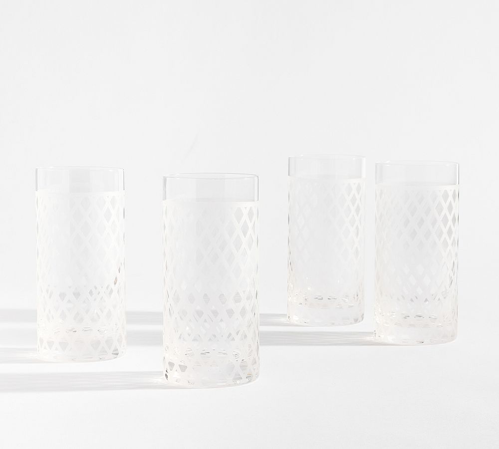 Monique Lhuillier Trelliage Cocktail Glasses - Set of 4 - Set of 4 - Clear