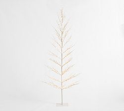 Open Box: Lit Twinkling Twig Tree (7') - Bright White