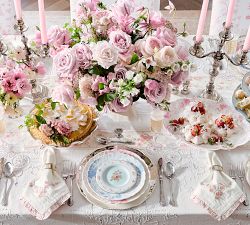 LoveShackFancy Rose Porcelain Dinner Plates - Set of 4