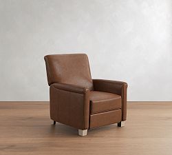 Open Box: Irving Roll Leather Manual Recliner without Nailheads (38") - Signature Maple, Seadrift