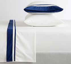 Open Box: Box: Parker Organic Percale Sheet Set, Twin/Twin XL - Twilight