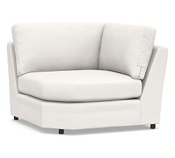 Open Box: Pearce Modern Square Arm Wedge - Sunbrella® Performance Slub Tweed White