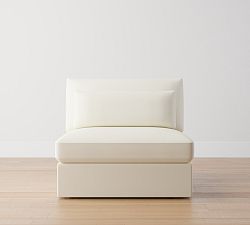 Open Box: Westwood Upholstered Armless Chair - Basketweave Slub Ash