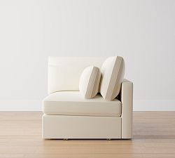 Open Box: Westwood Upholstered Corner - Basketweave Slub Ash
