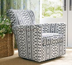 Irving Roll Arm Swivel Chair