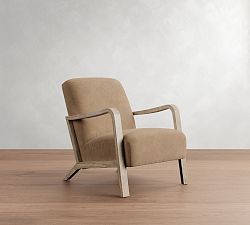 Open Box: Atwood Leather Chair - Nubuck Wheat