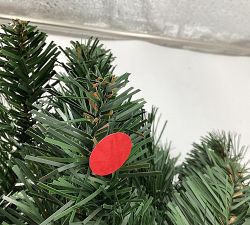 Open Box: Faux Noble Fir Garland with Clear Lights, 9'L x 12"W, Set of 2