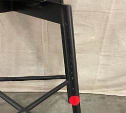 Open Box: Maison Leather Swivel Counter Stool (25") - Vintage Midnight, Bronze Legs