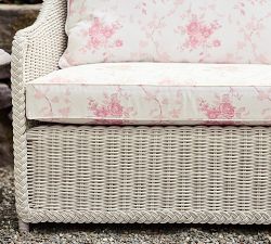 LoveShackFancy Wicker Outdoor Sofa (82")