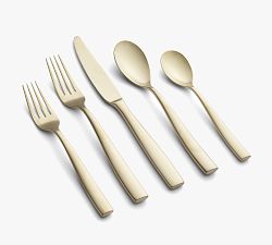 Open Box: Collins Stainless Steel Flatware, 20-Piece Set - Champagne