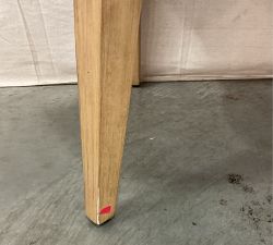 Open Box: Layton Leather Dining Chair - Nubuck Sand, Seadrift Legs