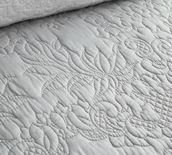 Monique Lhuillier Blossom Embroidered Cotton Quilt