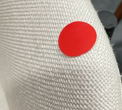 Open Box: Maison Upholstered Counter Height Swivel Stool, 25" - Performance Everydaylinen Ivory, Antique Bronze Legs