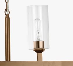 Kasson 6-Light Glass Linear Chandelier (62")