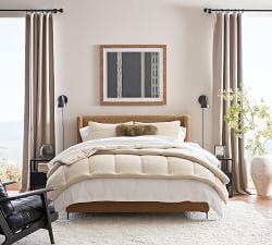 Custom Belgian Flax Linen Blackout Curtain - Dark Flax