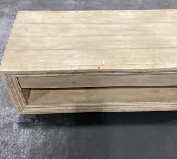 Open Box: Leon Rectangular Coffee Table (52") - Vintage White Wash