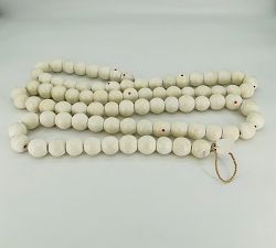 Open Box: Mango Wood Beaded Garland - White