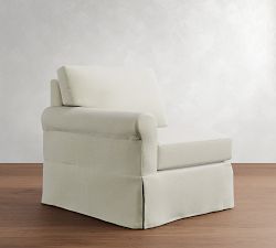 Build Your Own York Roll Arm Slipcovered Sectional