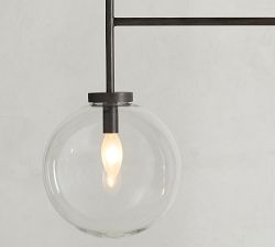 Claremont Glass Globe Linear Chandelier (72")