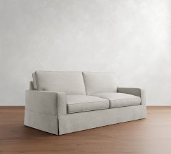 PB Comfort Square Arm Slipcovered Sofa (62"-118")